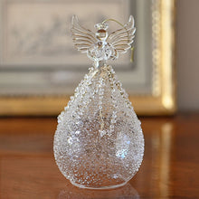 Lade das Bild in den Galerie-Viewer, Juwelen Glasengel mit Herz, 18 cm Weihnachtsdekoration Kunsthandel Rueckeshaeuser
