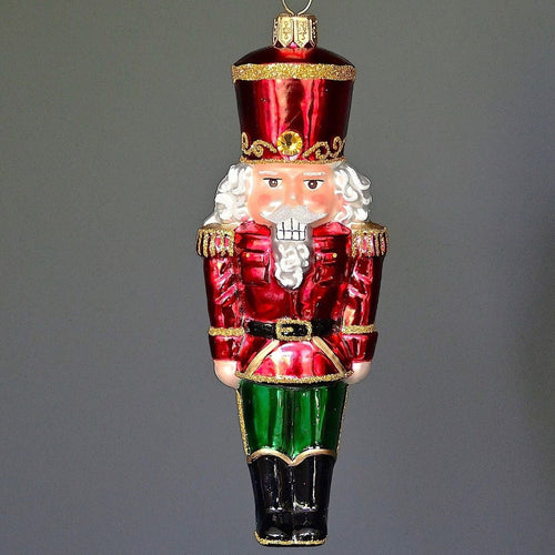 Klassischer Nussknacker Mundgeblasener Weihnachtsschmuck Kunsthandel Rueckeshaeuser