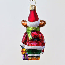 Lade das Bild in den Galerie-Viewer, Lustiges Rentier Mundgeblasener Weihnachtsschmuck Kunsthandel Rueckeshaeuser
