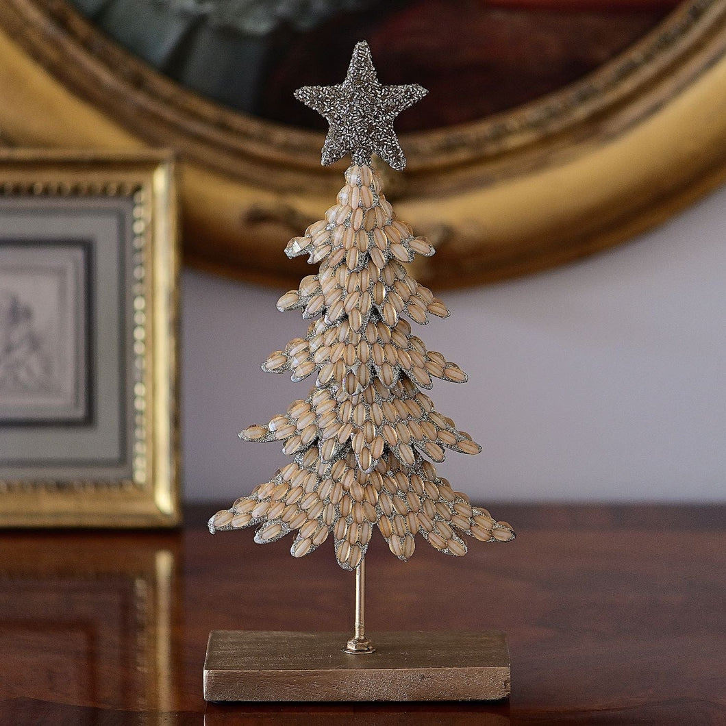 Pailletten Baum mit Stern, Höhe 30 cm Weihnachtsdekoration Kunsthandel Rueckeshaeuser