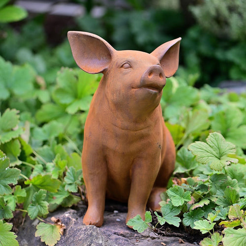 Reizendes Schweinchen Gartendekoration Kunsthandel Rueckeshaeuser