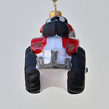 Lade das Bild in den Galerie-Viewer, Traktor rot Mundgeblasener Weihnachtsschmuck Kunsthandel Rueckeshaeuser
