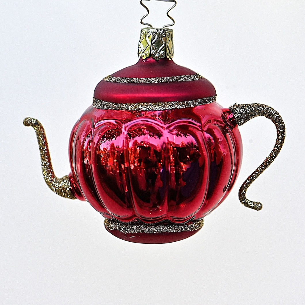 Wunderschöne Teekanne Weihnachtsbaumschmuck Kunsthandel Rueckeshaeuser