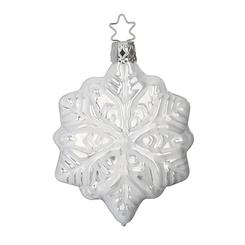Zauberhafte weiße Schneeflocke Weihnachtsbaumschmuck Kunsthandel Rueckeshaeuser