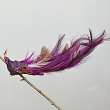 Lade das Bild in den Galerie-Viewer, Zauberhafter lila Pfau auf Clip, XX cm Weihnachtsbaumschmuck Kunsthandel Rueckeshaeuser
