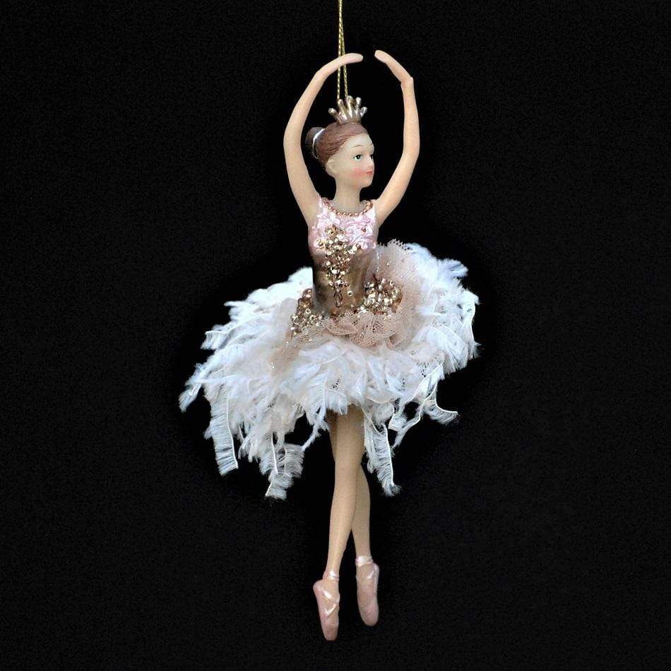 Ballerina im rosa Kleidchen Weihnachtsbaumschmuck Kunsthandel Rueckeshaeuser