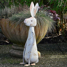 Lade das Bild in den Galerie-Viewer, Bezaubernder großer Hase im Vintage Look Gartendekoration Kunsthandel Rueckeshaeuser
