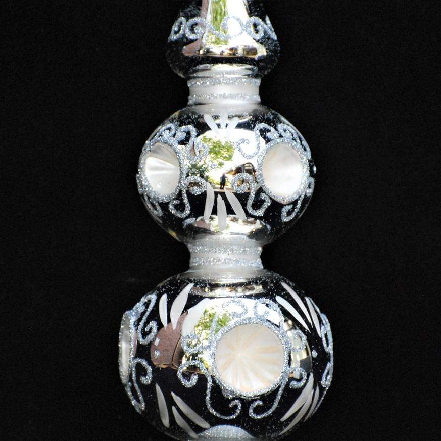 Christbaumspitze silber aus Glas – Ariane Rueckeshaeuser