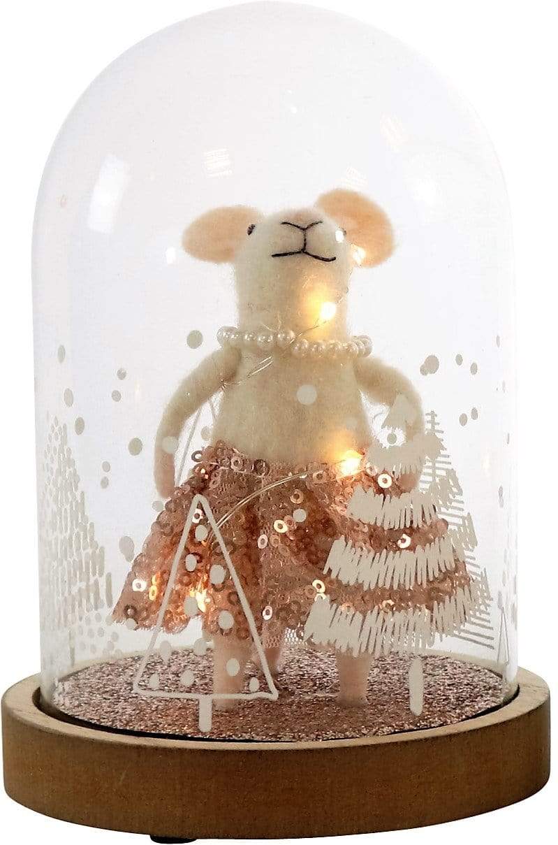 Mäuschen unter der Haube mit Röckchen Weihnachtsdekoration Kunsthandel Rueckeshaeuser