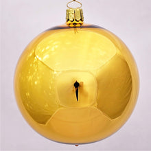 Lade das Bild in den Galerie-Viewer, Mundgeblasene Weihnachtskugel / gold glänzend 10 cm / 6-er Karton Mundgeblasene Weihnachtskugel Kunsthandel Rueckeshaeuser
