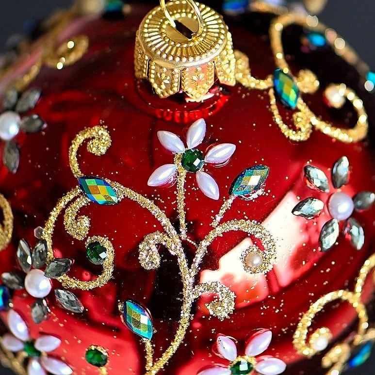 MediMuc Weihnachtsdose Rot - Stollendose Mit Weihnachtskugeln, 2,8L Volumen