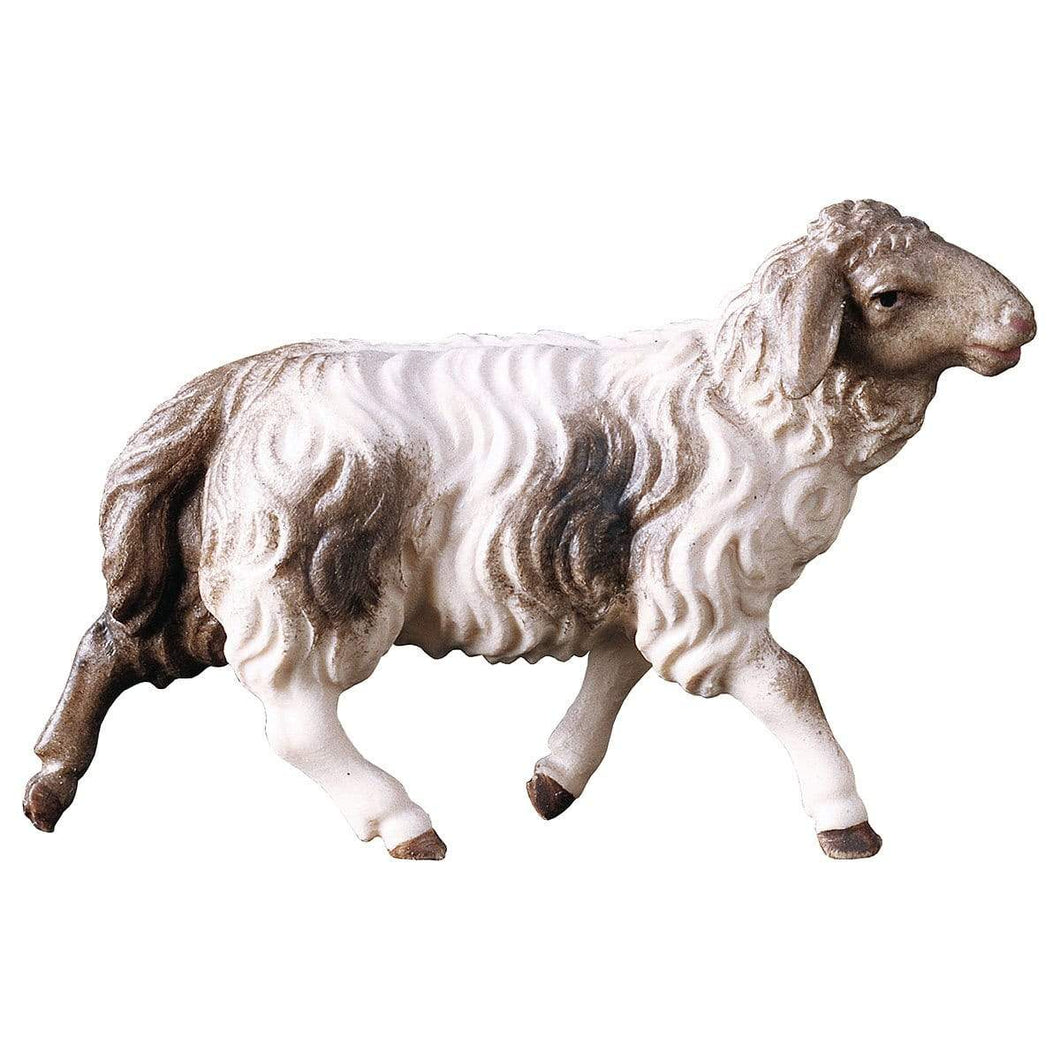 Schaf laufend mit dunklen Flecken Krippenfiguren Kunsthandel Rueckeshaeuser