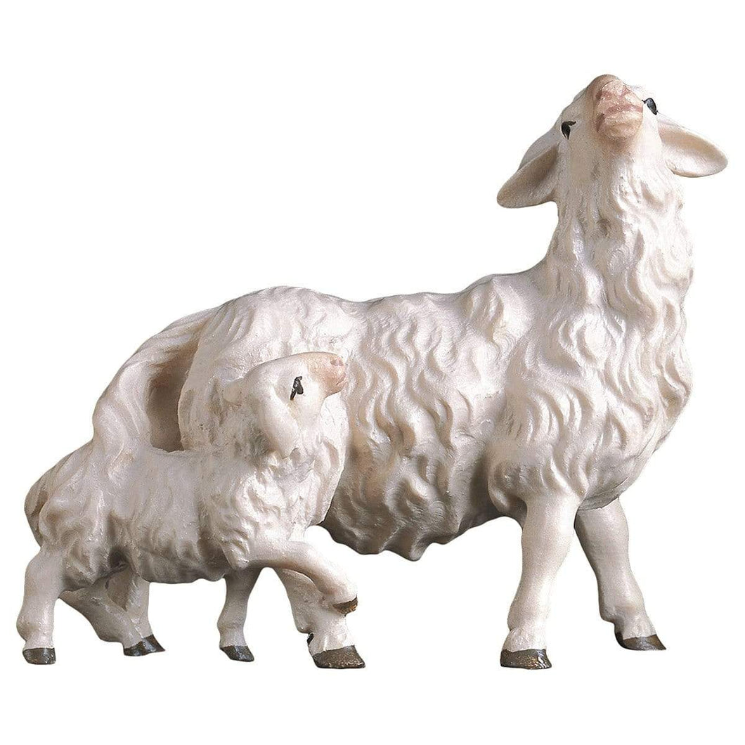 Schaf mit Lamm Krippenfiguren Kunsthandel Rueckeshaeuser