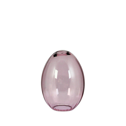 Sehr edles Glas-Ei,  lüster rosé,  Höhe 18 cm Ostern Kunsthandel Rueckeshaeuser