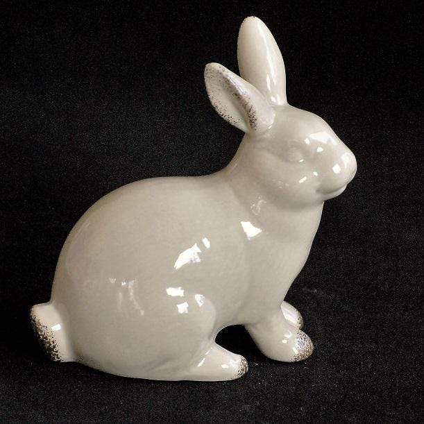 Sitzender Hase aus Keramik Ostern Kunsthandel Rueckeshaeuser