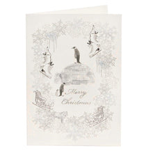 Lade das Bild in den Galerie-Viewer, Weihnachtskarte mit Umschlag / Pinguin Weihnachtskarte Kunsthandel Rueckeshaeuser
