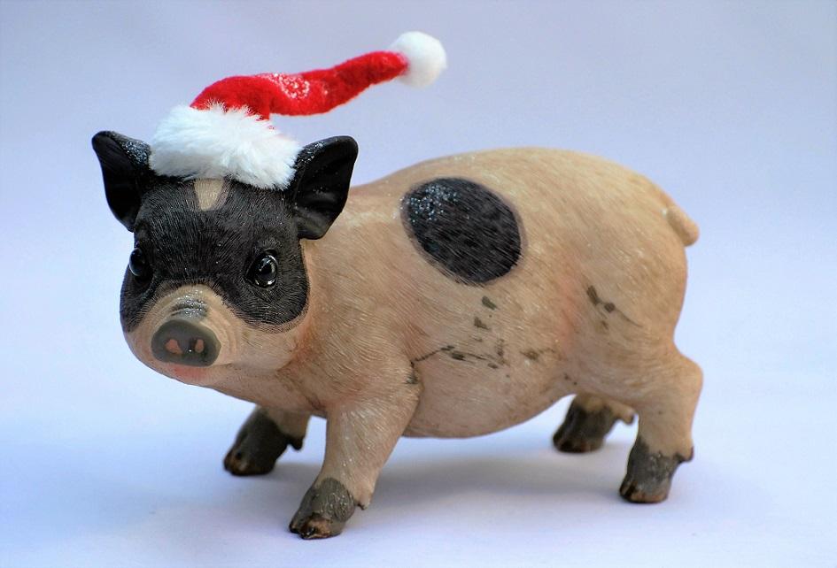 Weihnachtsschweinchen Weihnachtsdekoration Kunsthandel Rueckeshaeuser